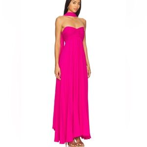 Strapless Pink Maxi Dress